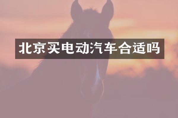 北京买电动汽车合适吗