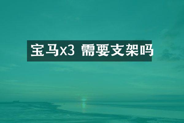 宝马x3 需要支架吗