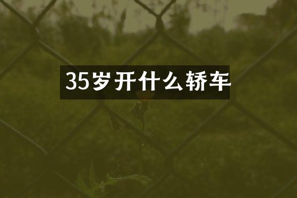 35岁开什么轿车