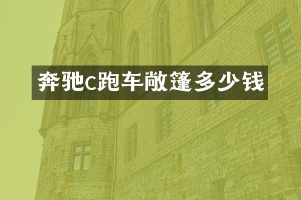奔驰c跑车敞篷多少钱