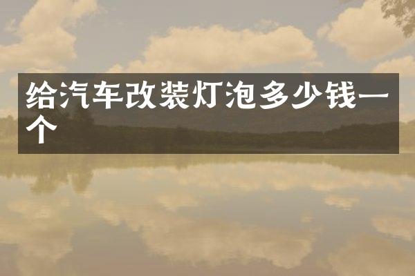 给汽车改装灯泡多少钱一个