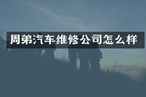 周弟汽车维修公司怎么样
