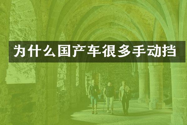 为什么国产车很多手动挡