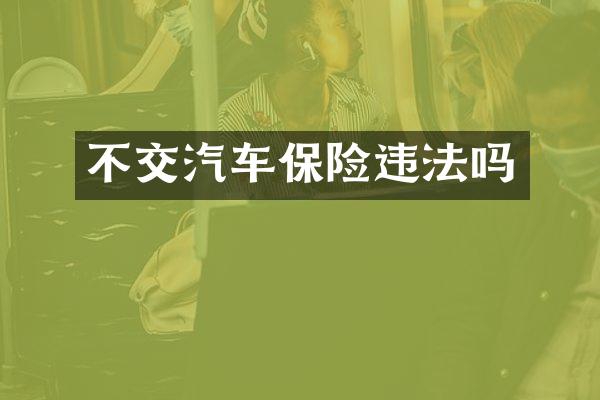 不交汽车保险违法吗