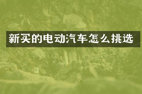 新买的电动汽车怎么挑选