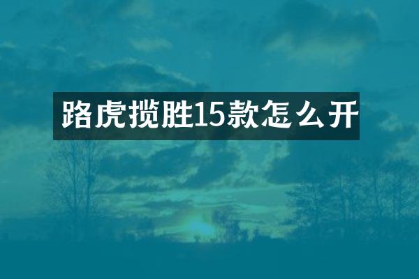路虎揽胜15款怎么开