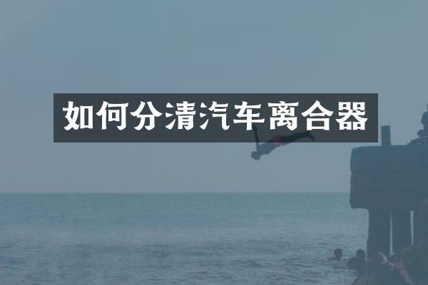 如何分清汽车离合器