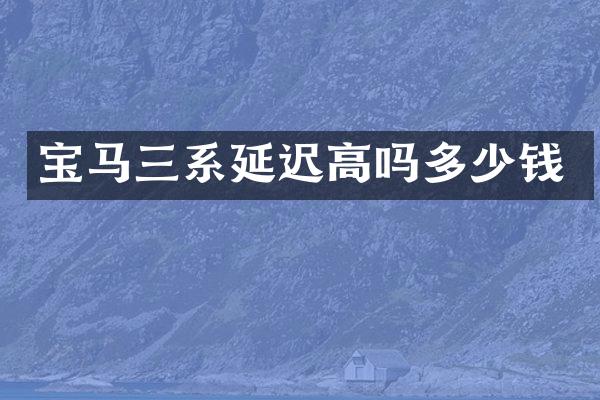 宝马三系延迟高吗多少钱