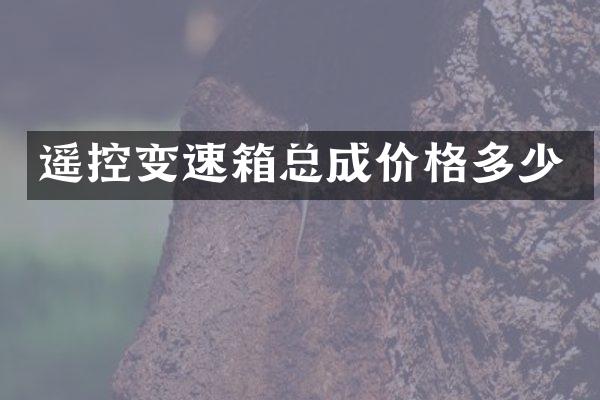 遥控变速箱总成价格多少