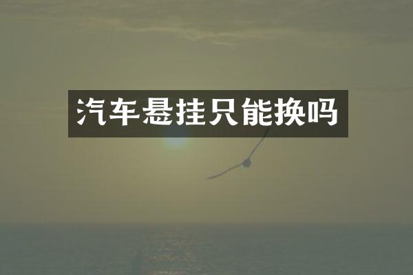 汽车悬挂只能换吗