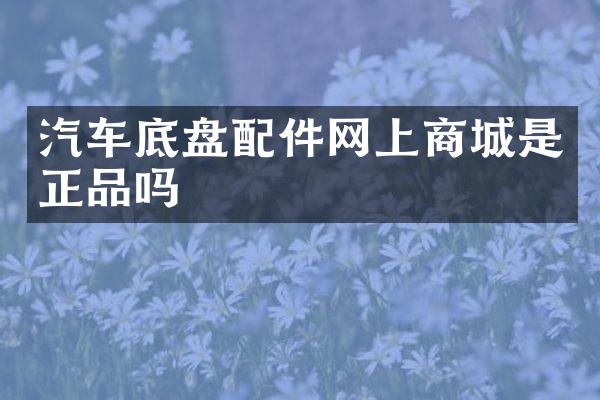 汽车底盘配件网上商城是正品吗