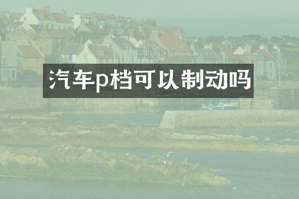 汽车p档可以制动吗