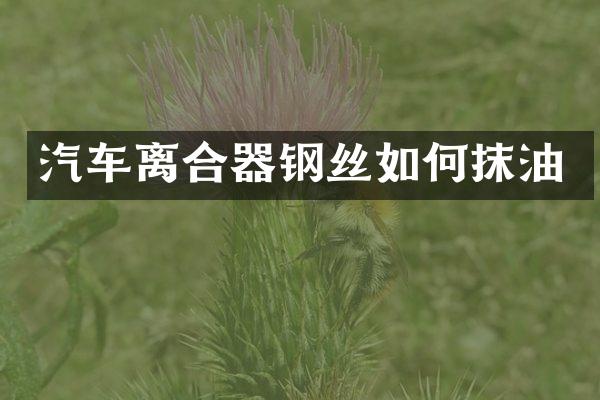 汽车离合器钢丝如何抹油