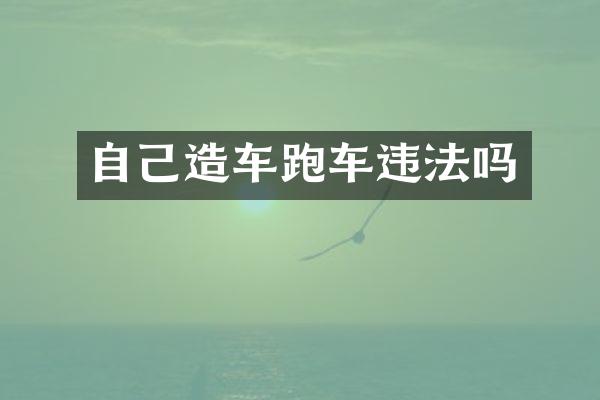 自己造车跑车违法吗
