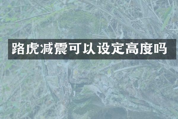 路虎减震可以设定高度吗