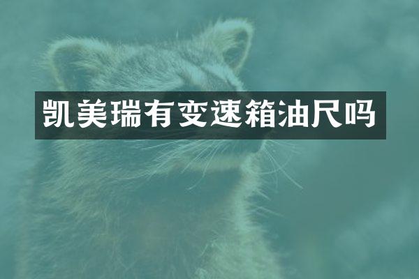 凯美瑞有变速箱油尺吗