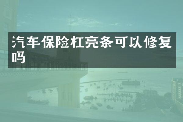 汽车保险杠亮条可以修复吗