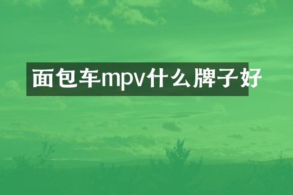 面包车mpv什么牌子好