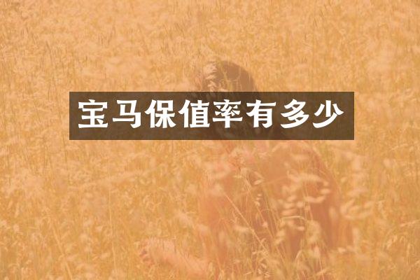 宝马保值率有多少