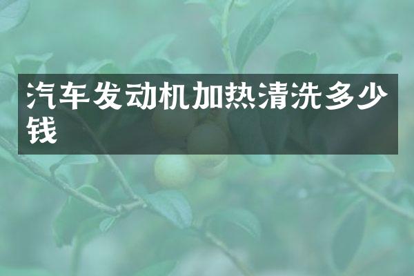 汽车发动机加热清洗多少钱