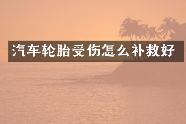 汽车轮胎受伤怎么补救好