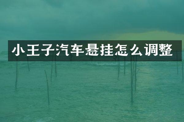 小王子汽车悬挂怎么调整