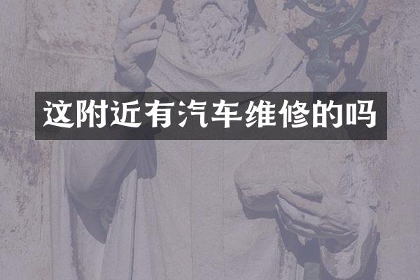这附近有汽车维修的吗