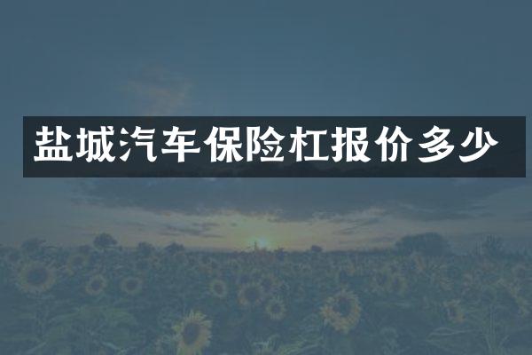 盐城汽车保险杠报价多少