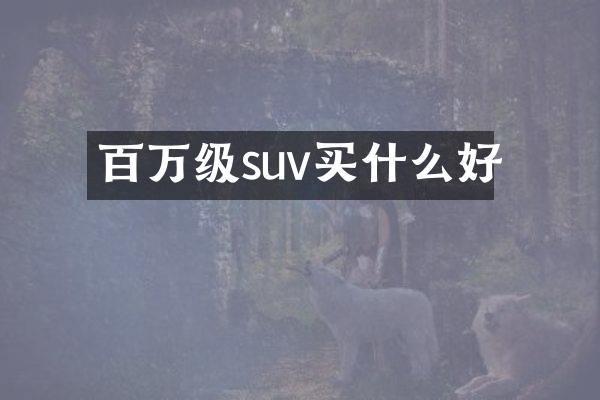 百万级suv买什么好
