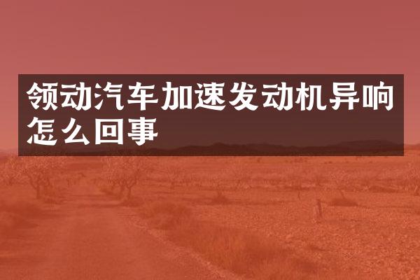 领动汽车加速发动机异响怎么回事