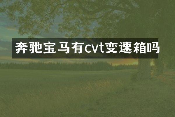 奔驰宝马有cvt变速箱吗