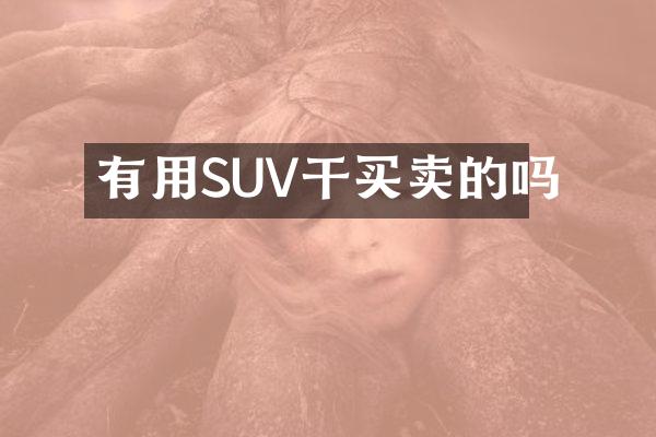 有用SUV干买卖的吗