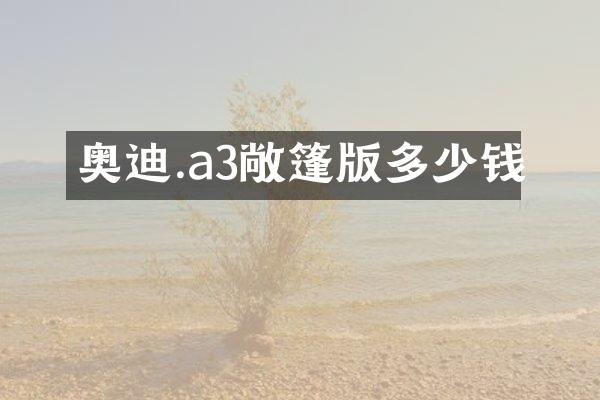 奥迪.a3敞篷版多少钱