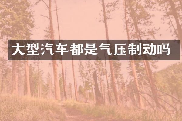 大型汽车都是气压制动吗