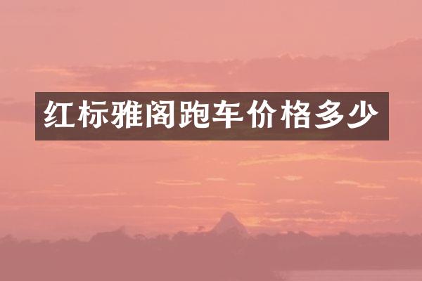 红标雅阁跑车价格多少