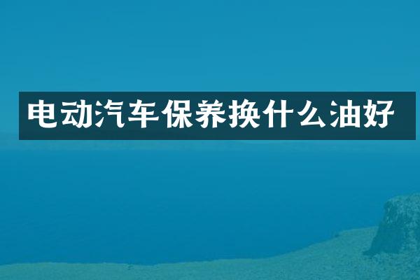 电动汽车保养换什么油好