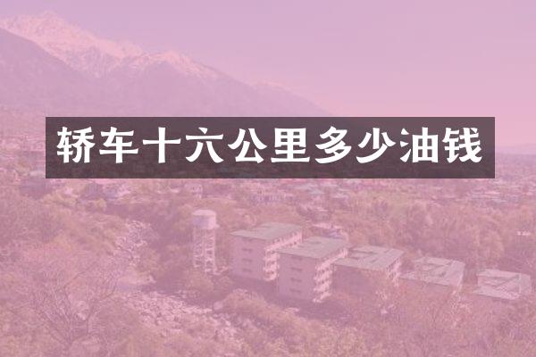 轿车十六公里多少油钱