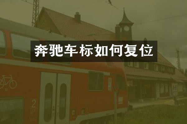 奔驰车标如何复位