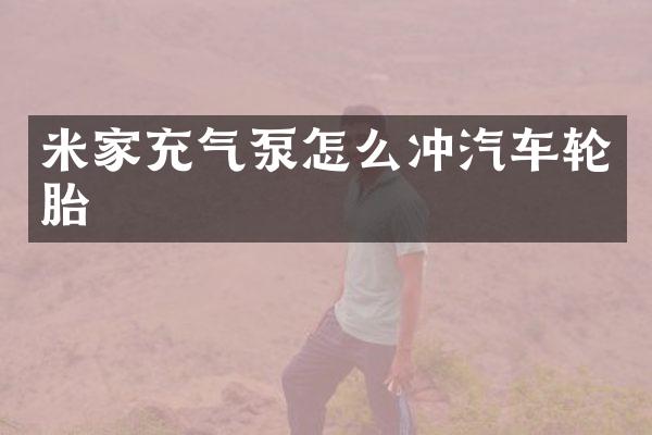 米家充气泵怎么冲汽车轮胎