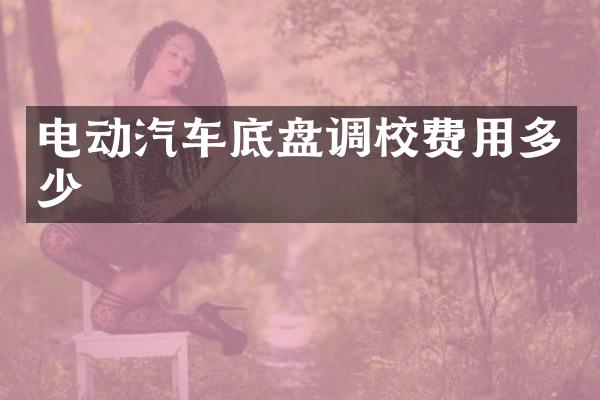 电动汽车底盘调校费用多少