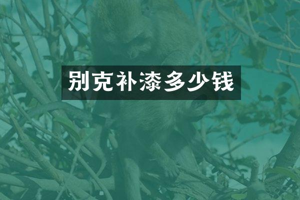 别克补漆多少钱