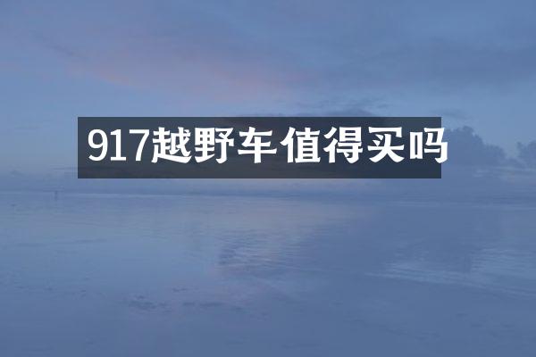 917越野车值得买吗