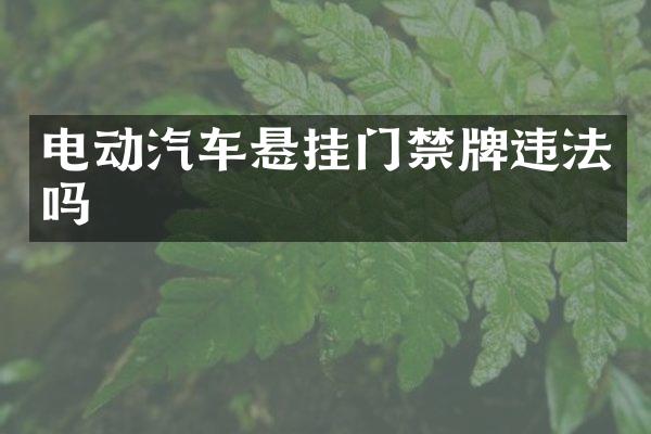 电动汽车悬挂门禁牌违法吗
