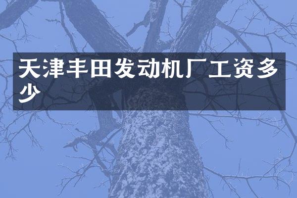 天津丰田发动机厂工资多少