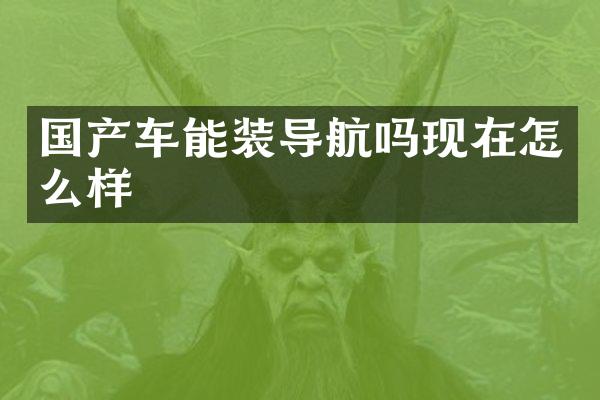 国产车能装导航吗现在怎么样