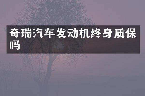 奇瑞汽车发动机终身质保吗