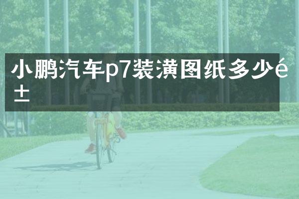 小鹏汽车p7装潢图纸多少钱