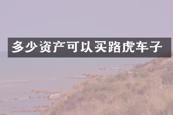 多少资产可以买路虎车子