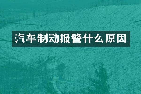 汽车制动报警什么原因