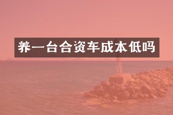 养一台合资车成本低吗
